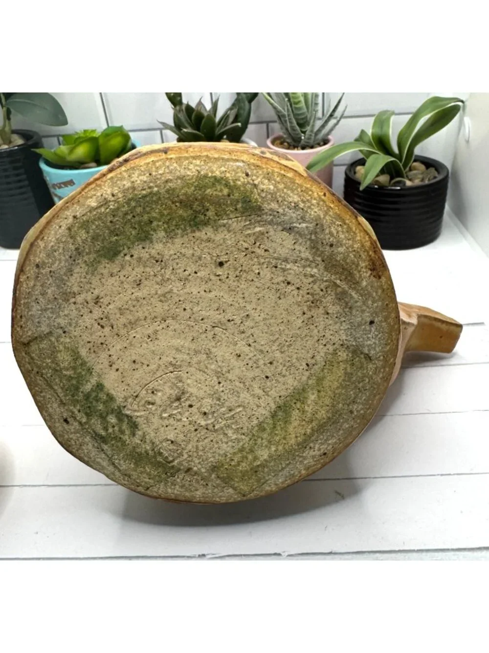 Palm Tree Pottery Stoneware Teapot With Lid By John Glick